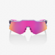 100% Speedcraft XS (extra small) Tokyo Night Polished Translucent Grey/ Purple Multilayer Mirror Lens + Clear Lens