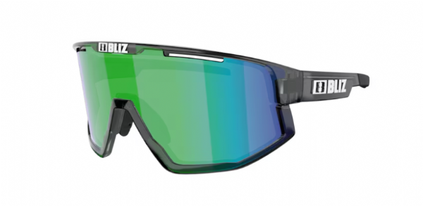 Bliz Fusion Small Sportbril Crystal Black/ Brown&Green Mirror