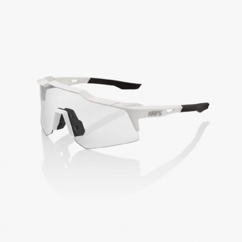 100% Speedcraft XS (extra small) Matte White/ HiPER Silver Mirror Lens + Clear Lens