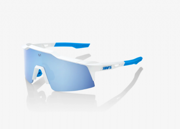 100% Speedcraft SL Movistar Team White/ HiPER Blue Multilayer Mirror Lens + Clear Lens