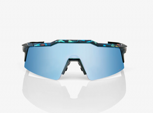 100% Speedcraft SL Black Holographic/ HiPER Blue Multilayer Mirror Lens + Clear Lens