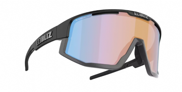 Bliz Vision Sportbril Matte Black Nano Optics Nordic/Coral-Orange Blue Mirror 