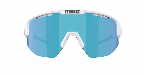 Bliz Matrix Sportbril Matte White/ Photochromic Nano Optics Brown Blue Mirror