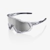 100% Speedtrap Matte Translucent Crystal Grey/ HiPER Silver Mirror Lens + Clear Lens