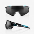 100% Speedtrap Polished Black Graphic/ Black Mirror Lens + Clear Lens