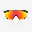 100% Racetrap Soft Tact Black/ HiPER Red Multilayer Mirror Lens + Clear Lens