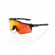 100% Speedcraft XS (extra small) Soft Tact Black/ HiPER Red Mulitlayer Mirror Lens + Clear Lens