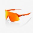 100% S3 Soft Tact Neon Orange/ Hiper Red Multilayer Mirror Lens + Clear Lens
