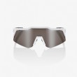 100% Speedcraft XS (extra small) Matte White/ HiPER Silver Mirror Lens + Clear Lens
