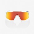 100% Speedcraft Soft Tact Off White/ HiPER Red Multilayer Mirror Lens + Clear Lens