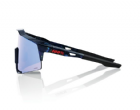 100% Speedcraft Black Holographic/ HiPER Blue Multilayer Mirror Lens + Clear Lens