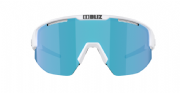 Bliz Matrix Sportbril Shiny White/ Smoke&Blue Mirror