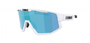 Bliz Fusion Sportbril Matte White/ Nano Optical Nordic Photochromic Brown Blue Mirror