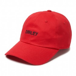 Oakley 6 Panel Japanese Logo Hat/ High Risk Red