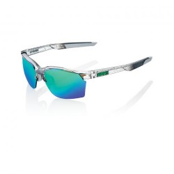 100% Sportcoupe Polished Crystal Grey/ Green Multilayer Mirror Lens + Clear Lens