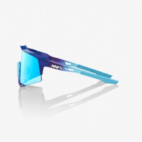 100% Speedcraft Matte Metallic Into the Fade Blue/ Topaz Multilayer Mirror Lens + Clear Lens