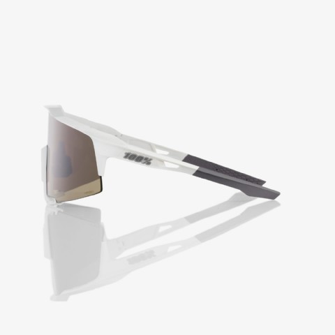 100% Speedcraft Matte White/ HiPER Silver Mirror Lens + Clear Lens