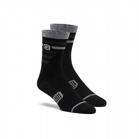 Ride 100% Performance Cycling Socks/ Black/Grey