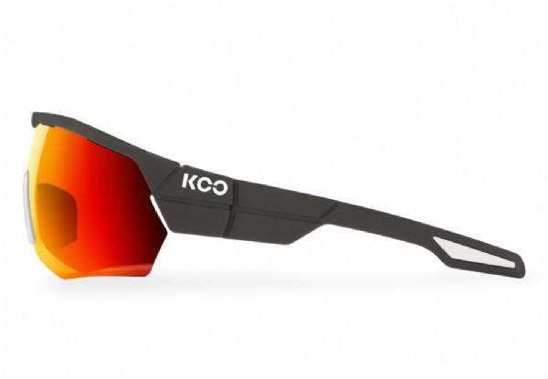 KOO Open Cube Anthracite Mat-White/ Red Mirror + Clear Lens