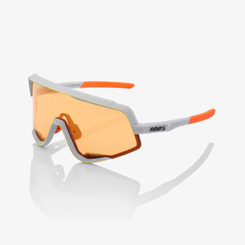 100% Glendale Soft Tact Oxyfire White/ Persimmon Lens + Clear Lens