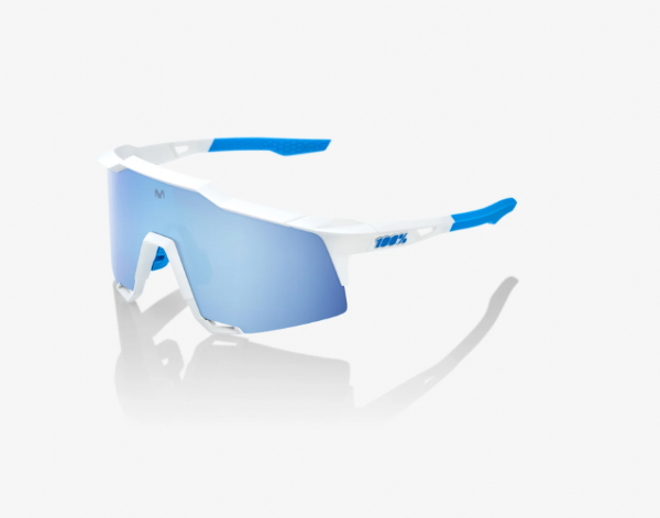 100% Speedcraft Movistar Team White/ HiPER Blue Multilayer Mirror Lens + Clear Lens