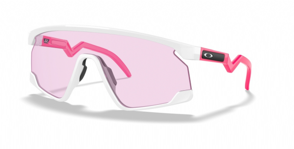 Oakley BXTR Custom Matte White - Neon Pink/Prizm Low Light