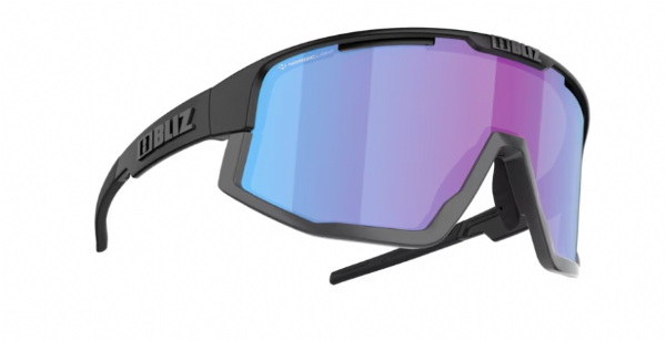 Bliz Vision Sportbril Nano Optics Nordic Matte Black/Rose-Violet Blue Mirror
