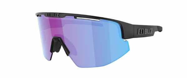 Bliz Matrix Sportbril Matte Black/ Nano Optical Nordic Rose-Violet Blue Mirror