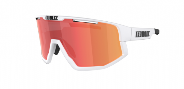 Bliz Fusion Sportbril Matte White/ Smoke&Red Mirror
