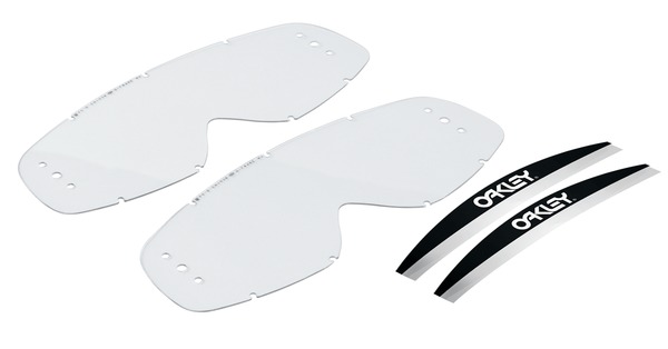 Oakley Roll-Off Replacement Clear lens 2-Pack Kit, XS O Frame